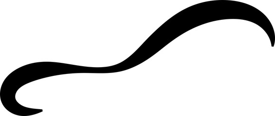 Line doodle design elements, curve, swirl