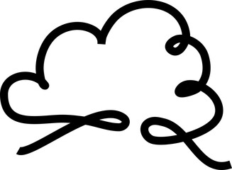 Clouds icon collection. Doodle bold line