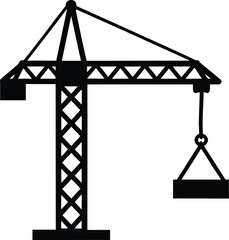 construction crane vector art illustration