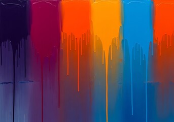 Vibrant cascading colors artistic background with dripping paint effect design