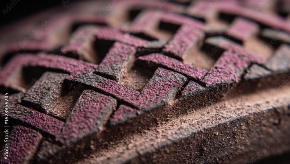 Poster intricate textured pattern of interwoven elements creates a visually captivating and dimensional wit