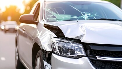 Car crash on the road