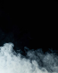 Black and white smoky texture flows across the frame, ideal for background, branding, and posters.