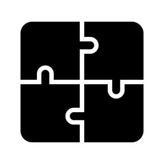 pieces Puzzle vector icon . jigsaw puzzle pieces silhouette. Perfect jigsaw puzzle vector for concept illustrations, problem solving.