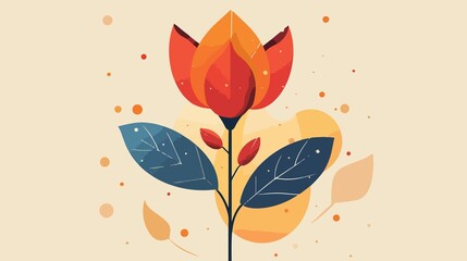 Elegant floral illustration with vibrant petals, perfect for adding a touch of nature to your designs