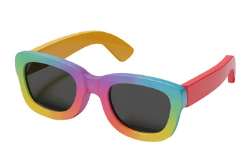 Colorful Gradient Sunglasses with Black Lenses and Stylish Design