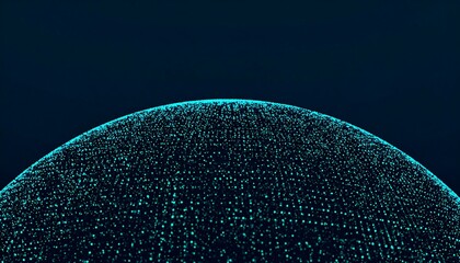 Abstract sphere of glowing particles