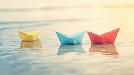 Colorful playground set with slides and climbing structures on a sandy beach near the ocean under pastel sky, ideal for summer vacation, family fun, and outdoor leisure concepts
