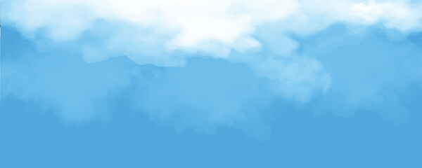 Brush-painted blurred and grainy paint aquarelle Abstract light sky blue watercolor background, blurred and grainy Blue powder explosion on white background, Classic brush painted Blue sky.