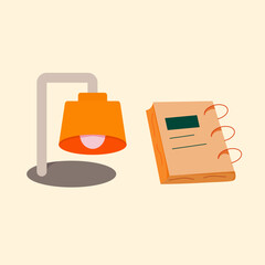 Desk Element Vector Illustration Office and Workplace Graphic Asset