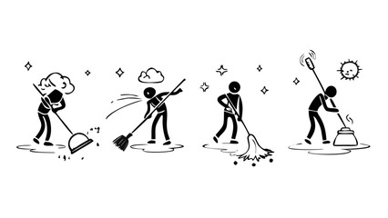 Silhouette illustration of a diverse group of people walking in a row