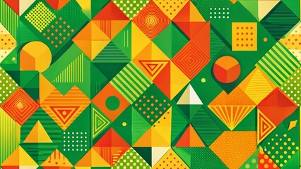 Colorful abstract background with different geometric patterns