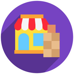 Bulk Order rounded flat color, mini illustration icon. use for modern concept, print, UI, UX kit, web and app development. Vector related to commerce, retail, marketing and shopping.