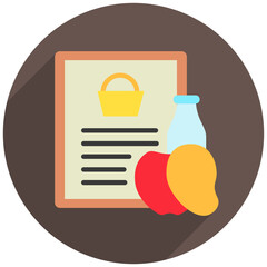 Category List rounded flat color, mini illustration icon. use for modern concept, print, UI, UX kit, web and app development. Vector related to commerce, retail, marketing and shopping.