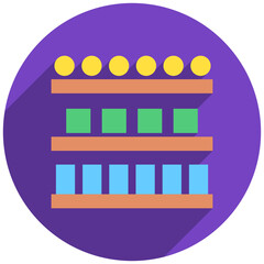 Display rounded flat color, mini illustration icon. use for modern concept, print, UI, UX kit, web and app development. Vector related to commerce, retail, marketing and shopping.
