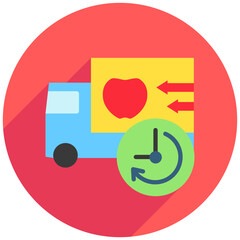 Express rounded flat color, mini illustration icon. use for modern concept, print, UI, UX kit, web and app development. Vector related to commerce, retail, marketing and shopping.