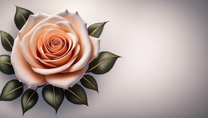 elegant rose a generated ai floral illustration