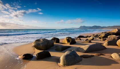 rocks on a sandy beach