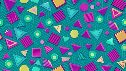 Colorful abstract background with different geometric patterns