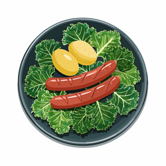 Grünkohl mit Mettwurst