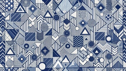 Colorful abstract background with different geometric patterns