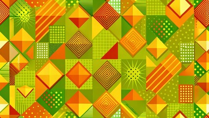 Colorful abstract background with different geometric patterns