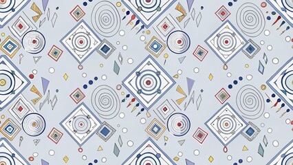Colorful abstract background with different geometric patterns