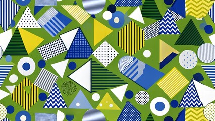 Colorful abstract background with different geometric patterns
