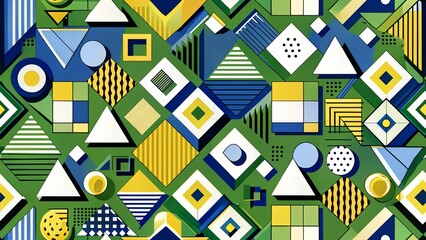 Colorful abstract background with different geometric patterns