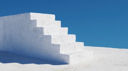 White building with blue sky behind it - Serenity