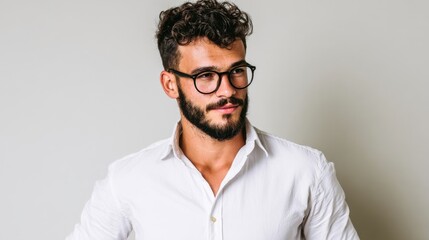 Portrait of a Mature Man with Beard and Glasses - Authenticity