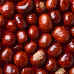 Close-up of many chestnuts