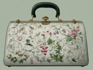 vintage floral patterned luxury handbag