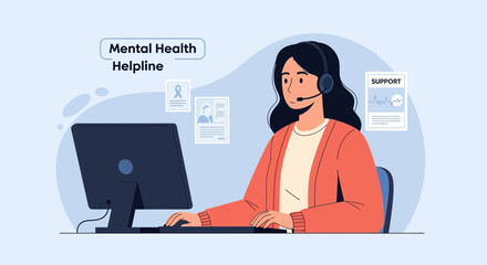 Dedicated Support Specialist Offers Mental Well-being Assistance Via Helpline Service