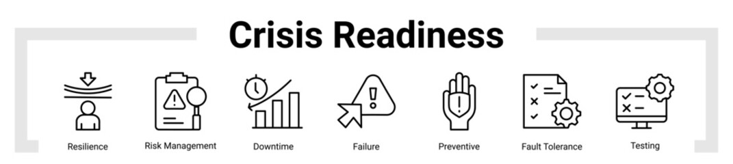 Crisis Readiness icon sheet banner collection