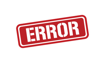 ERROR red stamp text vector, rubber stamp