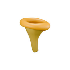 Funnel-Shaped Yellow Mushroom