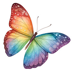 colorful butterfly isolated on white