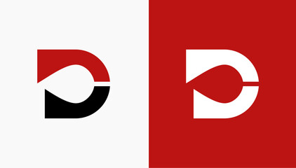 d letter modern logo design templateicon element