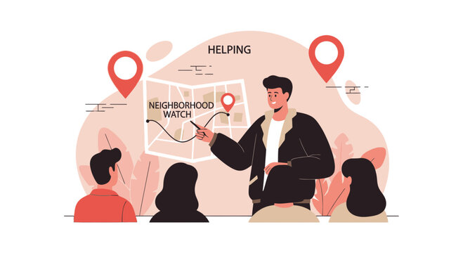 Promoting Safety Together An Illustrated Presentation On Neighborhood Watch Initiatives