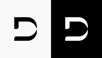 d letter modern logo design templateicon element