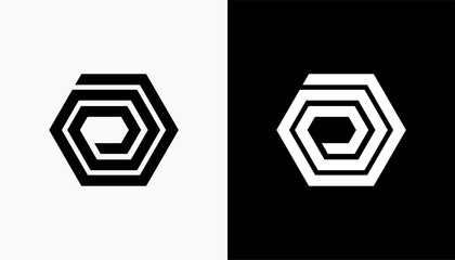 d letter modern logo design templateicon element