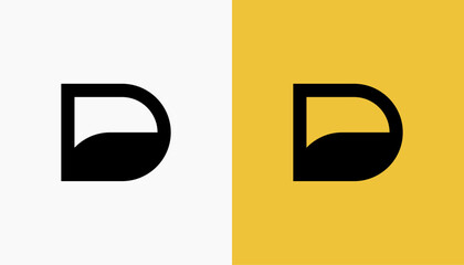 d letter modern logo design templateicon element