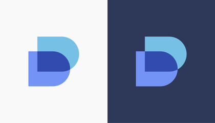 d letter modern logo design templateicon element