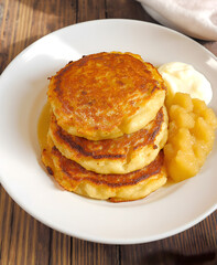Delicious Golden Crispy Potato Pancakes with Applesauce
