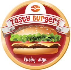 fast food illustration sign