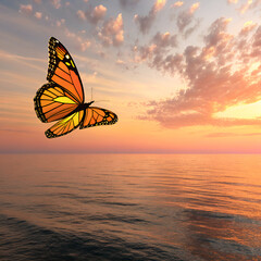 butterfly on the beach