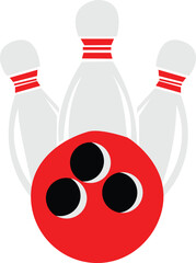 Bowling ball and pin league usa day.