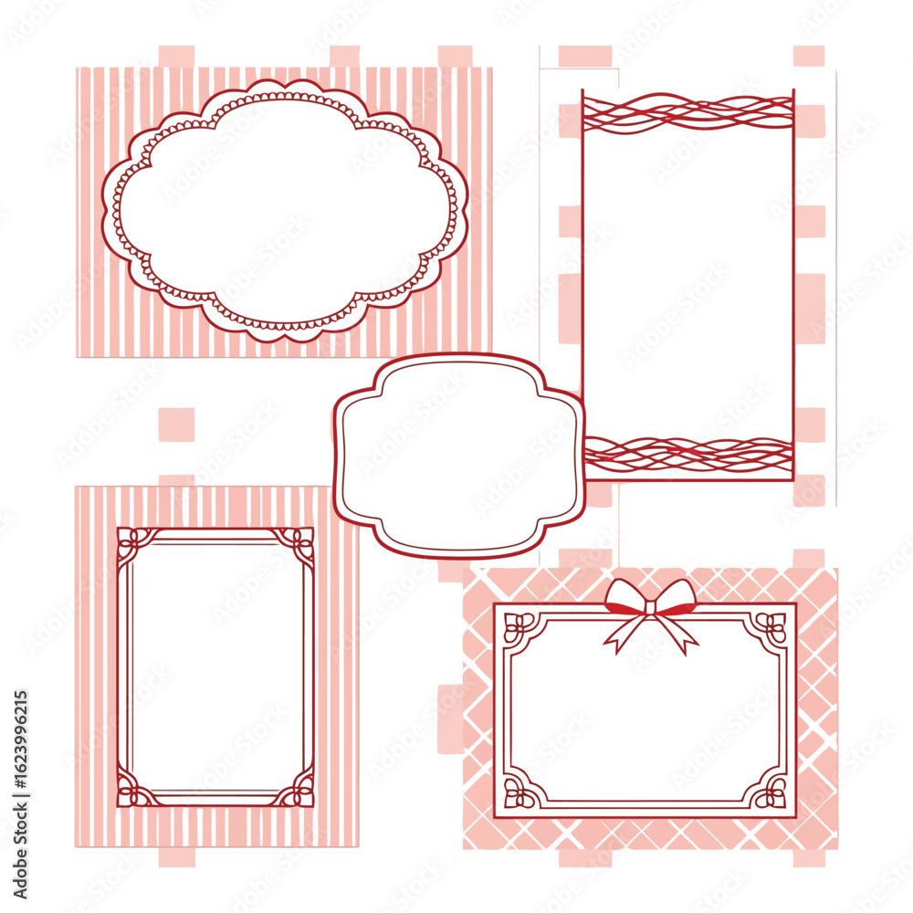 Poster art of collection of decorative frames and borders with ornate details and elegant patterns, perfect