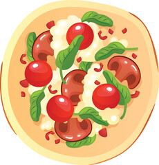 pizza with vegetables